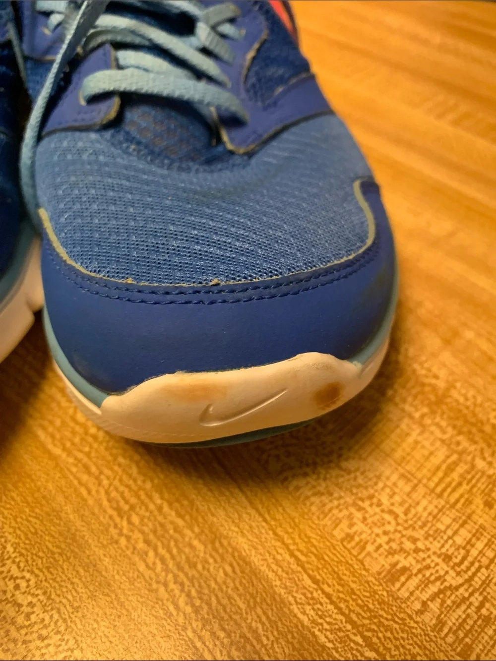 Women’s Nike Flex Experience RN 3 Blue Running Sneakers with Pink Swoosh